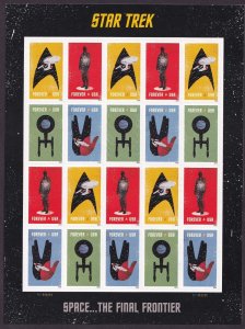 Scott #5135a Star Trek (Spock) Sheet of 20 Forever Stamps - MNH