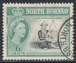 North Borneo Scott 283 - SG394, 1961 Elizabeth II 6c used