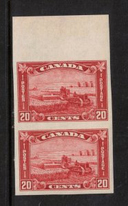 Canada #175a Extra Fine Never Hinged Imperf Pair **With Certificate**