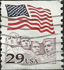 # 2523 USED FLAG OVER MOUNT RUSHMORE    