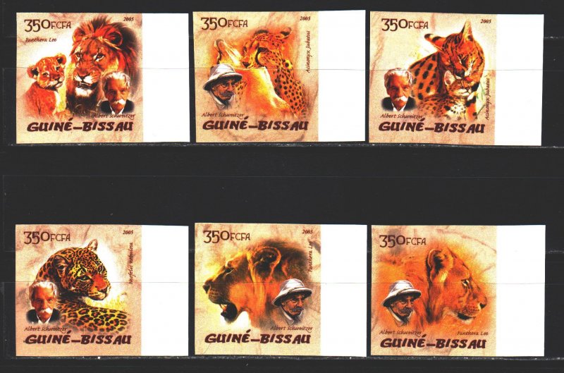 Guinea-Bissau. 2005. 2818B-23B. Predatory cats, lion. MNH.