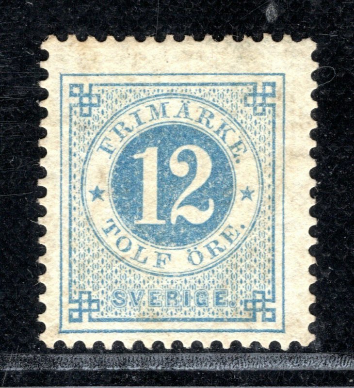 SWEDEN Classic Stamp 12o Mint MNG {samwells-covers}YELLOW260