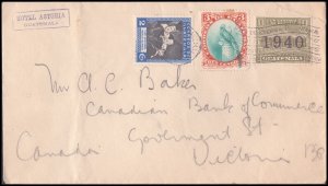 Guatemala 1940 Bird Stamp on Cover Flower Quetzal (628)
