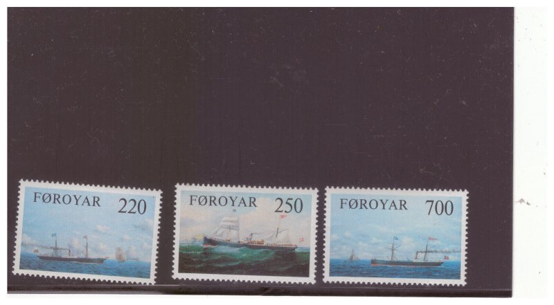 FAROE ISLANDS SC.90-92 1983 CARGO SHIPS MNH COMP. SET W2PG1