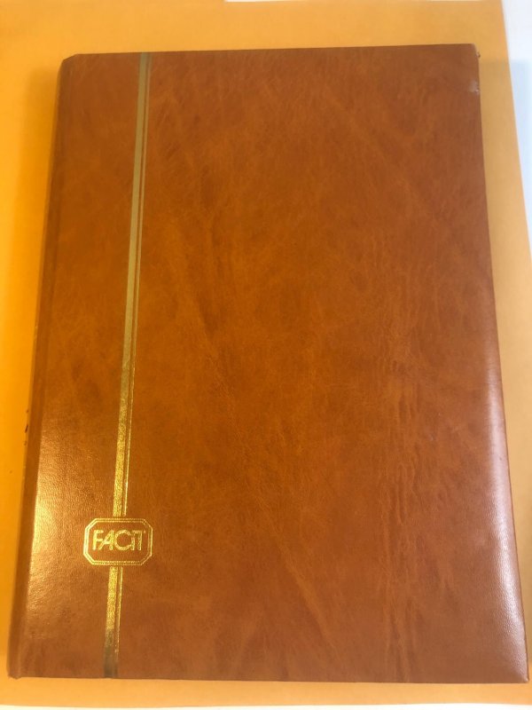 Brown Stock Book Full Of  Old U.S. Stamps & Other Countries