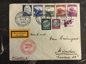 1935 Germany LZ 127 Graf Zeppelin Cover to Munich 10th SAF