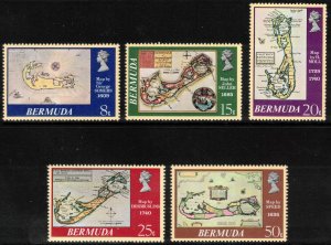 BERMUDA 1979 Antique Maps of Bermuda; Scott 380-84, SG 404-08; MNH