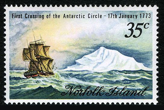 Norfolk Island 152, MNH.Crossing of the Antarctic Circle by Cook, 200th ann.1973