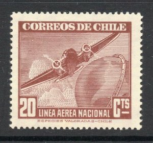 Chile 1941 AIR Early Issue Fine Mint Shade of 20c. NW-13688