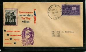 Crosby WWII Patriotic Cover:  Germany Surrenders to the Allies