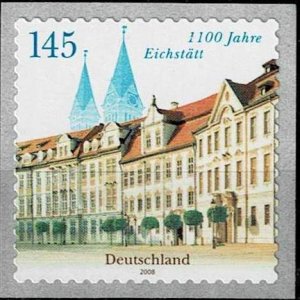 Germany 2008,Scott#2469A MNH,Residence Square and Cathedral, Eichstätt, s.-adh.