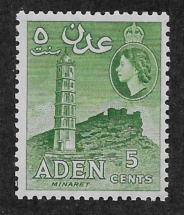 ADEN SC# 48a  FVF/MLH 1955