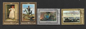 RUSSIA - 1981 SOVIET PAINTINGS - SCOTT 4936 TO 4939 - USED