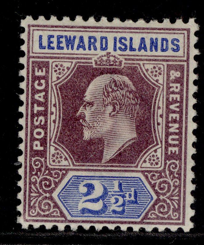 LEEWARD ISLANDS EDVII SG23, 2½d dull purple & ultramarine, M MINT.