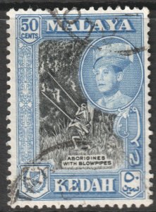 Malaya Kedah Scott 102 - SG111a, 1959 Sultan 50c used