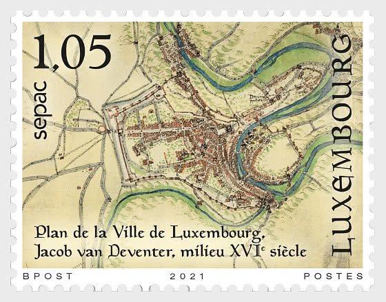 2021 Luxembourg Historical Map (Scott NA) MNH