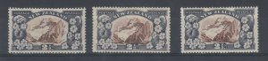 New Zealand 1935 2 1/2d Mount Cook Pictorial x 3 MLH J7504