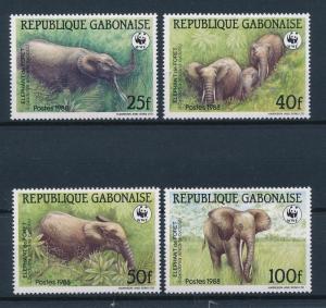 [54104] Gabon 1988 Wild animals Mammals WWF Elephants MNH