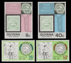 GUYANA STAMP SET 1974 SCOTT # 197 - 200. MINT