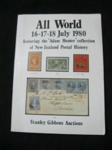 STANLEY GIBBONS AUCTION CATALOGUE 1980 ALL WORLD with NEW ZEALAND 'ADAM HUNTER'