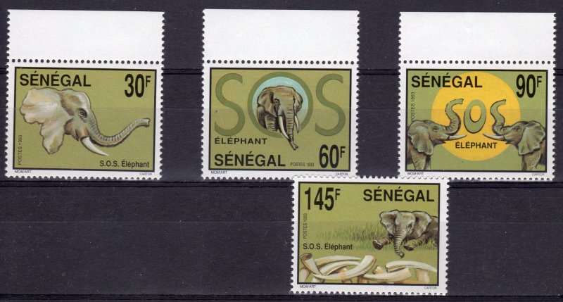 Senegal 1994 Sc#1079/1082 SAVE THE ELEPHANT Set (4) perforated MNH