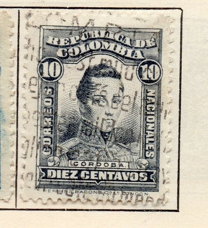 Colombia 1917 Early Issue Fine Used 10c. 301073