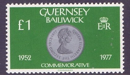 Guernsey  #202  MNH 1979    coins   1 £