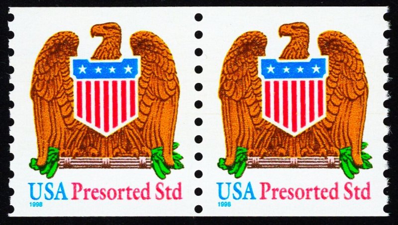 US 3270 MNH VF 10 Cent Eagle & Shield Coil Pair