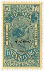 (I.B) Australia - Victoria Revenue : Stamp Statute 5/- (1891 reprint)