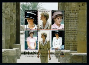 [101358] Tuvalu 1997 Royalty Princess Diana Sheet MNH