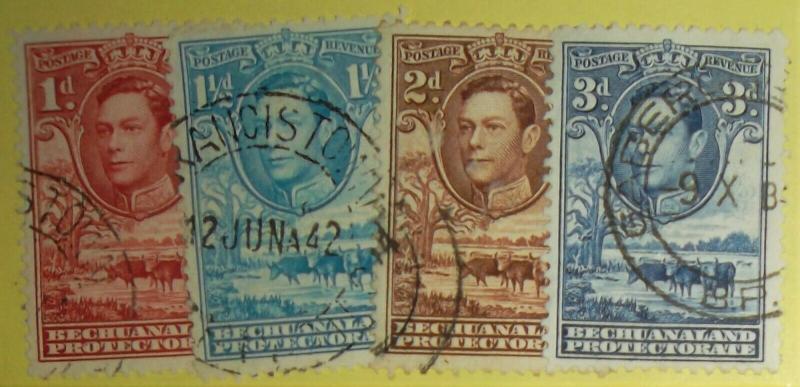 Bechuanaland 1938 Scott #125-128 Free US Shipping