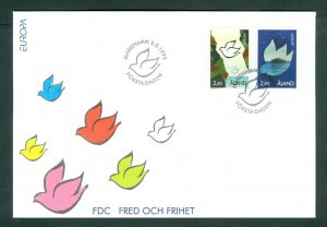 Aland. FDC 1995. Europa. Peace & Freedom  Sc# 114-115