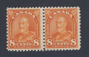 2x Canada Arch Stamps #172-8c Pair MNH Fine  Guide Value = $16.00