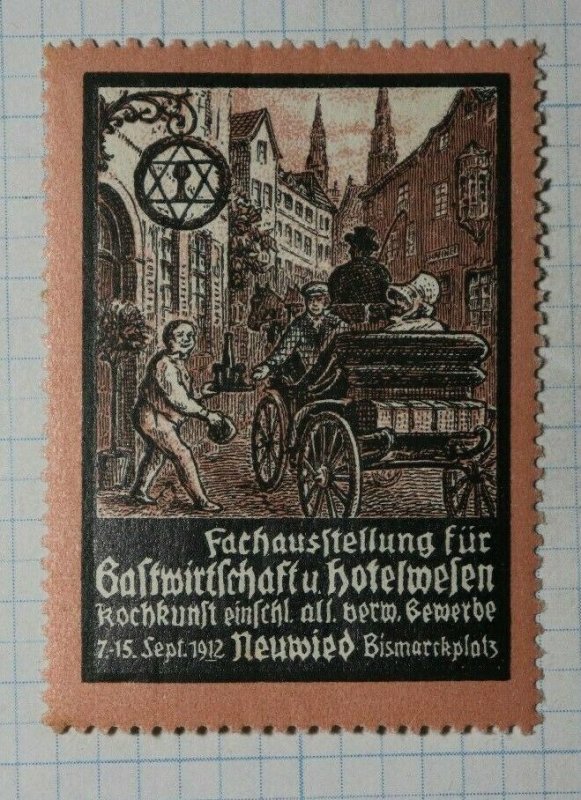 Trade Exhibition For Galwirtchaft Hotel Horse Carriage Expo Poster Stamp Ads