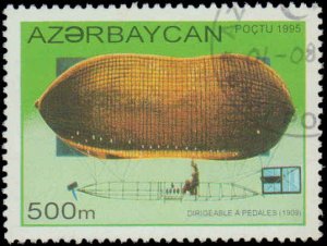 Azerbaijan #507-512, Complete Set(6), 1995, Balloons, Aviation, Used, CTO