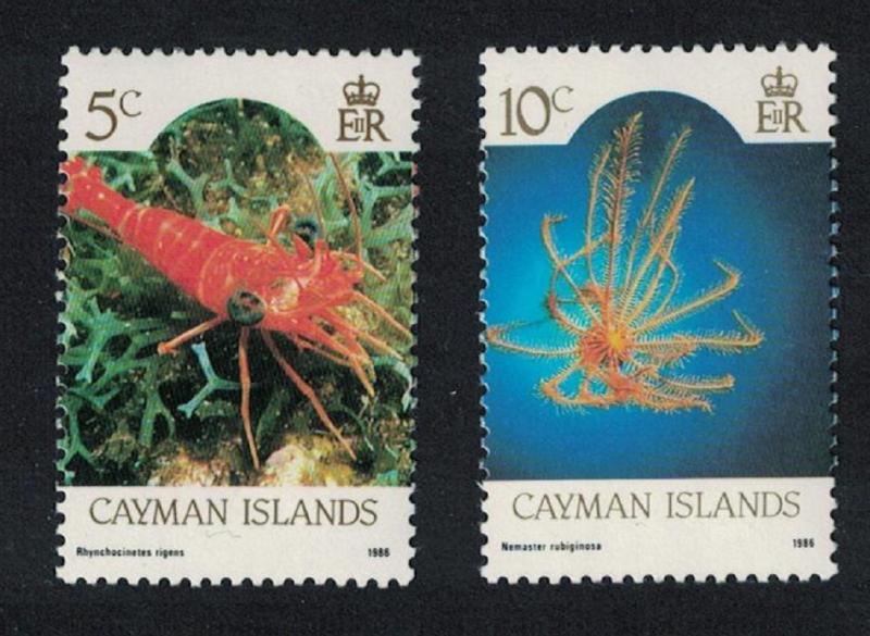 Cayman Is. Marine Life 2v Imprint '1986' SG#635-636