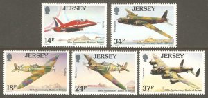 JERSEY GB Sc# 544 - 548 MNH FVF Set of 5 Airplanes