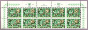 United Nations New York Block of 10 Mint Stamps / Scott 279