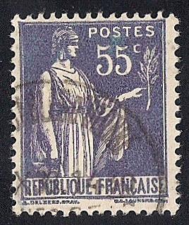 France #268 55C Peace with Olive Branch Stamp used F