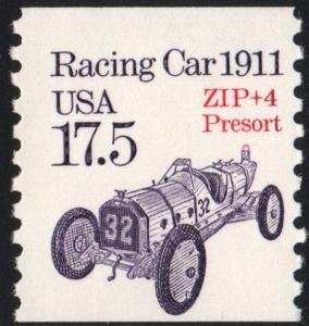 SC#2262a 17.5¢ Racing Car Presort Coil Single (1987) MNH