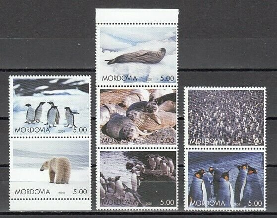 Mordovia, 2001 issue. Polar Animals issue of 7 values. ^