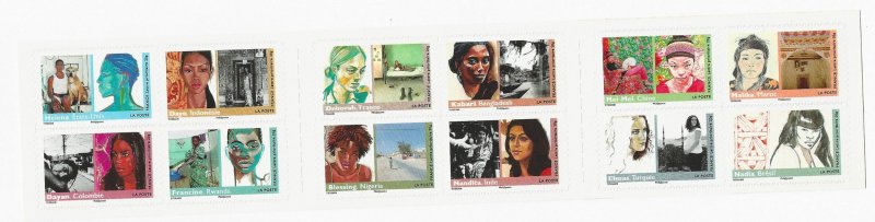 France--Scott #3630a, Portraits of Women by Titouan Lamazou, MNH, CV $18.00