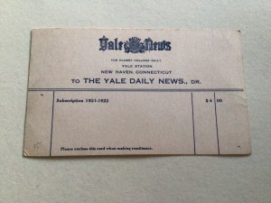 United States Yale News New Haven Connecticut 1921  postal card Ref 66817