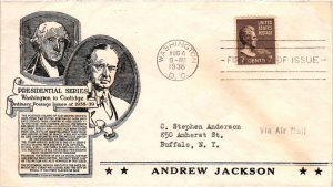 #812 Andrew Jackson Prexie Presidential – Anderson Cachet Addressed to Ande...