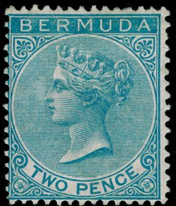 BERMUDA SG3, 2d dull blue, M MINT. Cat £475.