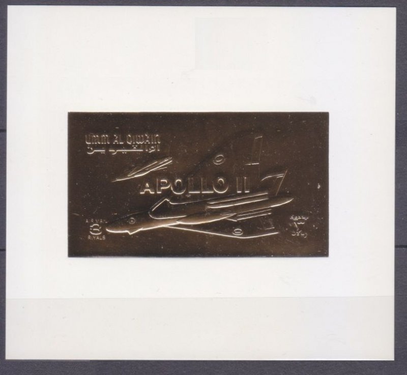 1969 Umm Al Qiwain 410b/B24b gold  Apollo 11 17,00 €