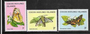 Cocos Island MNH 87-9 Butterflies