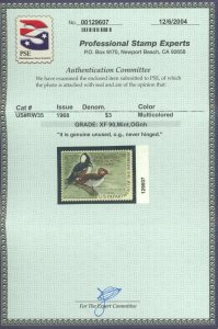 U.S. #RW35 MINT WITH PSE CERT GRADED XF 90 OG NH