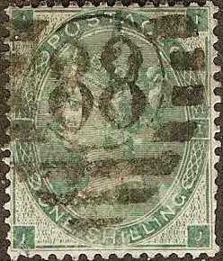 GB - #42 -Used- 1862 - Victoria - 1sh - SCV-260.00