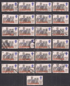 GB 1969 QE2 5d x 25 British Architecture ( 1st Series ) SG 796 used ( J1021 )